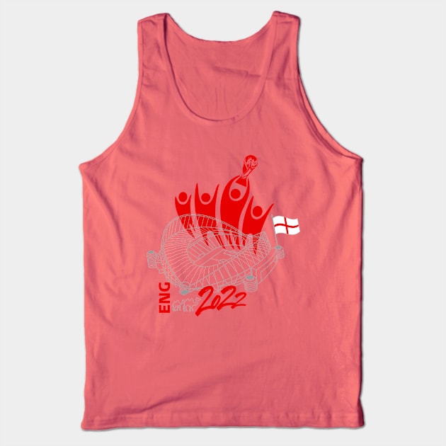 England World Cup Soccer 2022 Tank Top by DesignOfNations